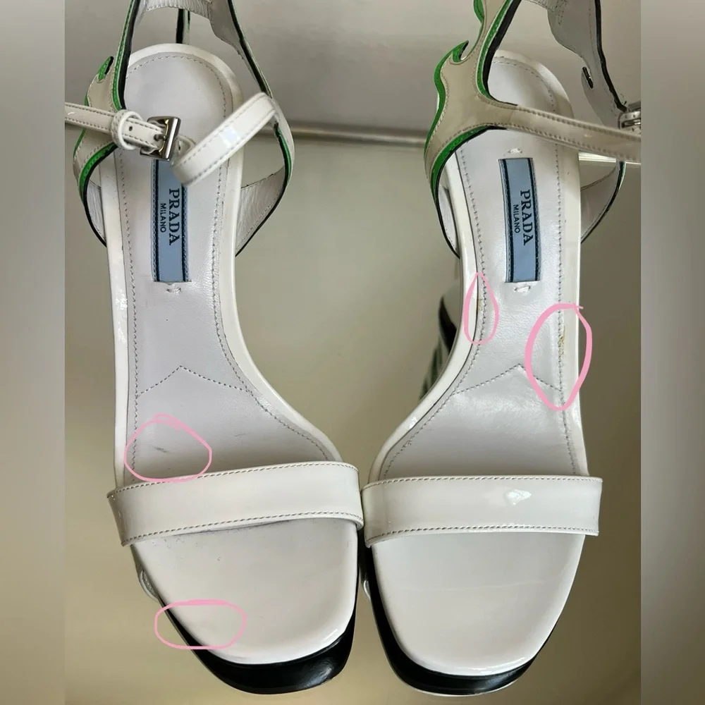 New PRADA Flame Patent-Leather Sandals 36 $1,100 - Picture 15 of 15